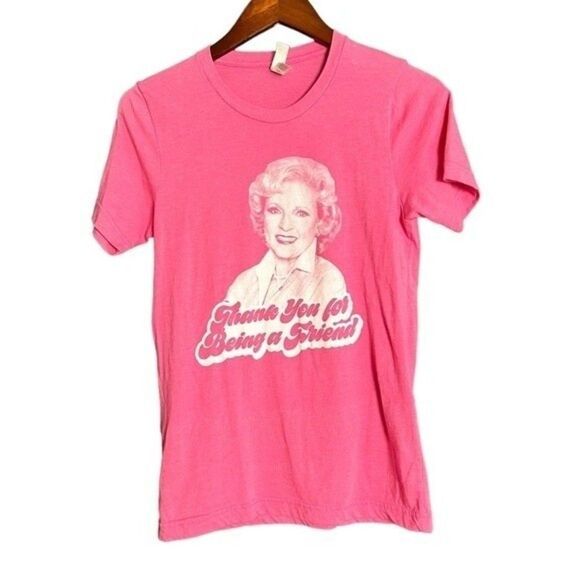 Betty White Hot Pink "Thank you for being a friend" short sleeve t-shirt small - Picture 2 of 7